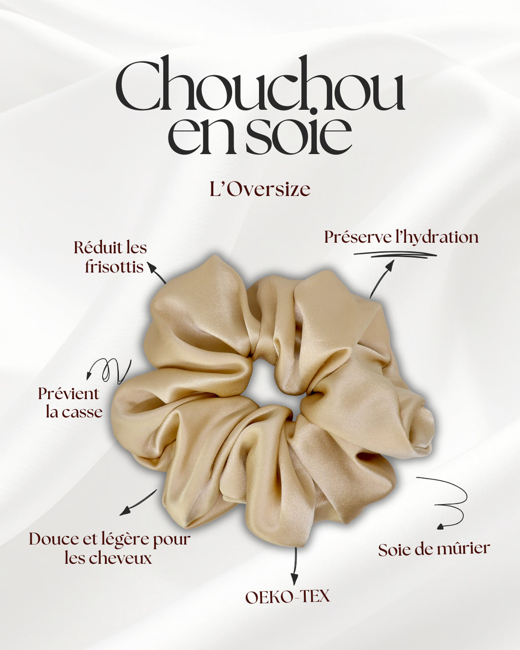 Chouchou en Soie 22 momme - L’Oversize