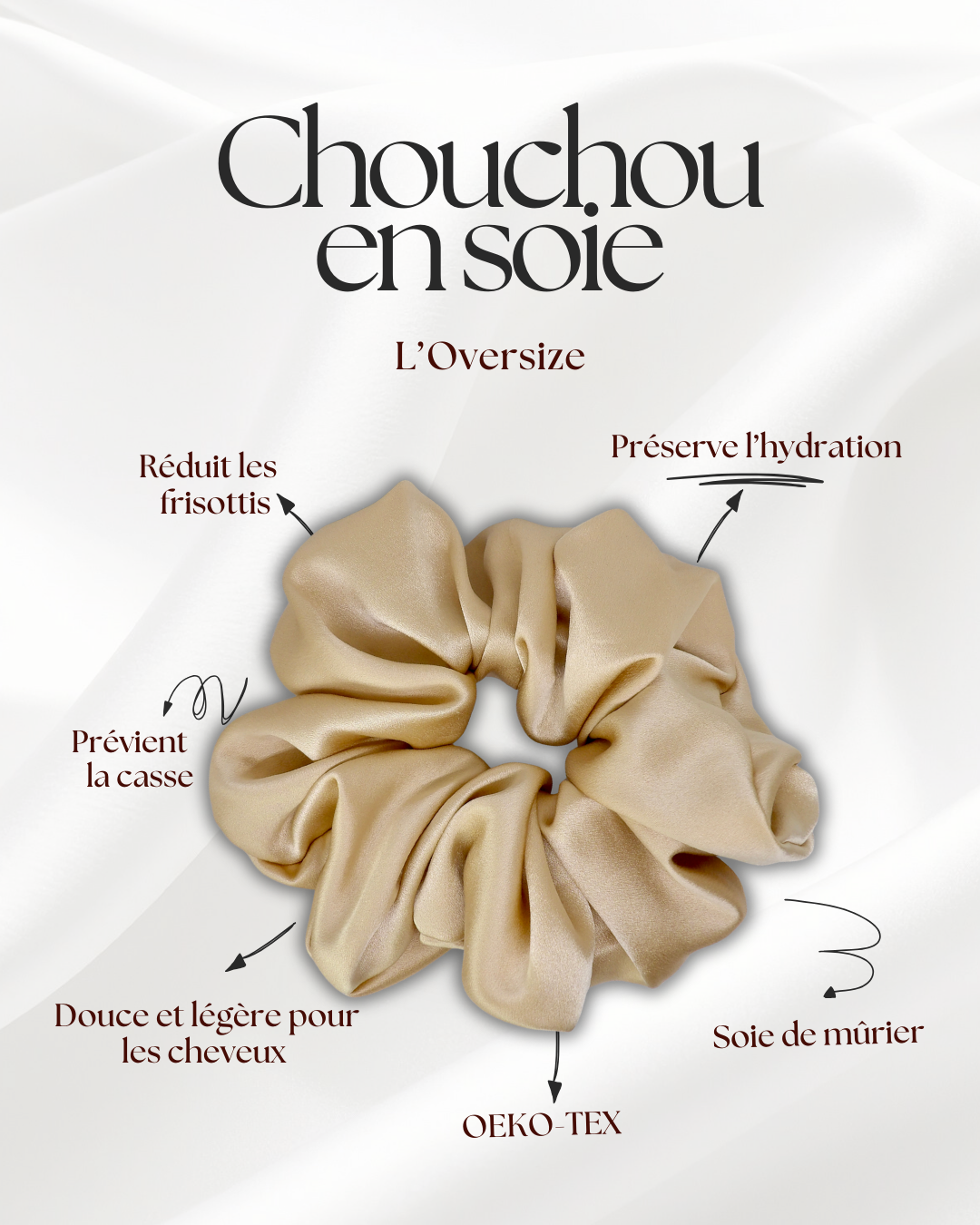 Chouchou en Soie 22 momme - L’Oversize